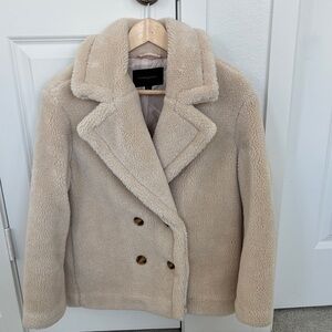 Banana Republic Cream Teddy Jacket